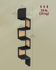 <span class=keywords><strong>VASAGLE</strong></span> Étagère d'<span class=keywords><strong>angle</strong></span> durable à 5 niveaux, style bohème, design mural flottant en zigzag, rangement gain de place - Product Image 2