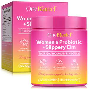 OneBtanicl unterstützt Vaginal flora Pflegen Sie das Ph-Gleichgewicht Slippery Elm Vaginal Health Frauen Probiotische Gummis für die vaginale Gesundheit