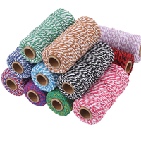Cordón de Macramé de Algodón de 2mm en 30 Colores para Manualidades, Bolsas, Prendas, Regalos de Navidad y Envoltura de Regalos