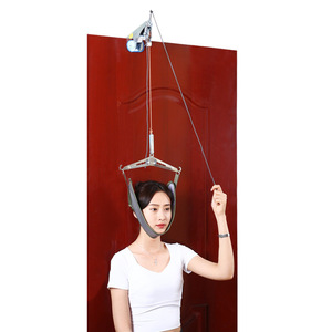 Portable Cervical Traction Device Nylon Rope Door Hanging Manual Neck Traction <b>Frame</b> With Metal Bracket And Strap - Product Image 2