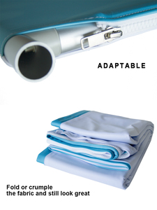 ผ้าฉากหลังแบบพับได้สำหรับงานแสดงสินค้า พร้อมขาตั้งอลูมิเนียมพิมพ์โลโก้ตามสั่ง - Product Image 3