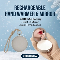 Chauffe-mains électrique portable USB rechargeable rose pour l'extérieur, idéal pour le camping et Noël – Nouveauté électronique personnalisée