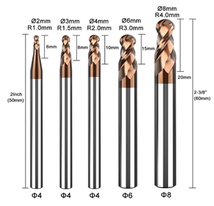 China Manufacturer 2 Flutes <strong>End</strong> <strong>Mill</strong> Carbide Hrc55 Ball Nose Solid Carbide <strong>End</strong> <strong>Mill</strong> for Milling <strong>Tools</strong> - Product Image 2