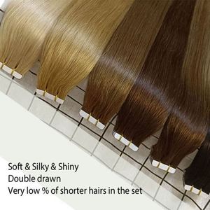 Extensions de cheveux humains russes de qualité supérieure en gros, Remy vierges, double trame, ombrées, à clipser, double épaisseur, tissées à la machine - Product Image 2
