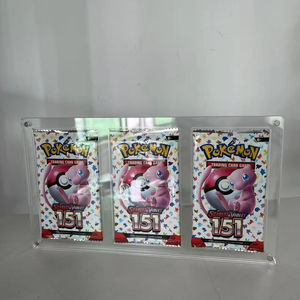 TCG Cartes <span class=keywords><strong>Pokemon</strong></span> originales en acrylique transparent personnalisées 1ère édition Packs de <span class=keywords><strong>booster</strong></span> <span class=keywords><strong>anglais</strong></span> Support de vitrine de sac d'amélioration d'une seule pièce - Product Image 6