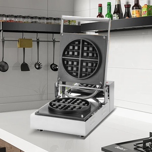 Gaufrier électrique antiadhésif commercial Mini gaufre ronde faisant la machine utilisation de cuisine boulanger à gaufres professionnel fabriqué - Product Image 2