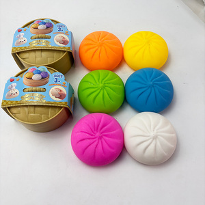 Colorful Dumpling Steamer Simulation Bun <b>Squishy</b> Anxiety Stress Relief Sensory Slow Rebound Fidget Toys for Kids - Product Image 2