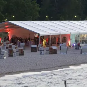 خيم سرادق شفافة كبيرة بمساحة 10 متر 30 متر خارجية ذات إطار كبير مضادة للماء خيمة حفلات للمناسبات خيمة زفاف