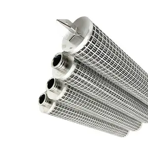 SS 304 Edelstahl-Falten patronen filter Sinter filters cheibe 20um 10um 6um 20um Sinter metall kerzen filter