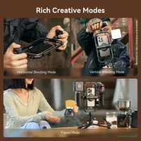 Kit universel de cage vidéo tout-en-un en alliage d'aluminium pour smartphone avec contrôle sans fil et doubles poignées 4597