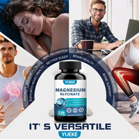 Capsules de glycinate de magnésium 500 mg en marque blanche OEM/ODM - Absorption maximale, soutien du sommeil, apaisement et relaxation musculaire