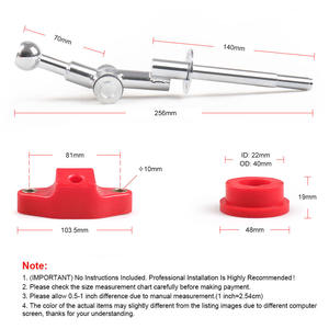 Pomo de Palanca de Cambios de Cuero AC para Subaru WRX STI 2004-2019 Modificado de 6 Velocidades con Buje Tipo Cristal - Product Image 4