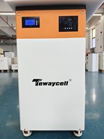 TEWAYCELL 16KWH 6.5KW Batterie solaire tout-en-un Lifepo4 pour toute la maison, stockage d'énergie domestique, batterie au lithium empilable de secours