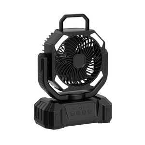 Ventilateur portable multifonctionnel à énergie solaire 20000mAh rechargeable USB avec batterie externe LED, télécommande, pour usage extérieur, camping - Product Image 5