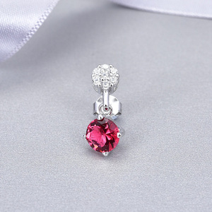 Boucles d'oreilles de saint-valentin en cristal rubis argent du pakistan 925 - Product Image 5