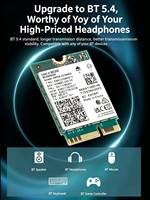 Tarjeta Inalámbrica WiFi 7 BE200 M.2, 8774 Mbps, Tri-Banda, 802.11BE, BT5.4, Adaptador de Alta Velocidad para Laptop