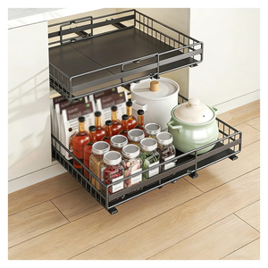 Organisateur de rangement extensible pour dressing, armoire de cuisine, étagère à épices sous l'évier, organisateur pour petit placard - Product Image 1