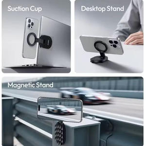 Soporte Magnético Plegable con Ventosa y Ajuste Retráctil para Laptop, Soporte Extensible para Teléfono con Mosquetón - Product Image 5