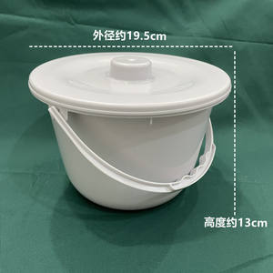 Poubelle d'hygiène en plastique avec couvercle, capacité 4L, ronde, pour lavabo, usage médical et esthétique - Product Image 4