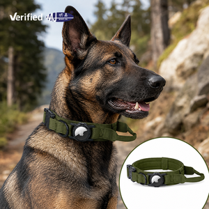 2026 Neues Taktisches AirTag-Hundehalsband Robustes <span class=keywords><strong>K9</strong></span>-Trainingshalsband mit Kontrollgriff Ming Jia - Product Image 1