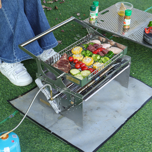 في الهواء الطلق المطبخ الشواء المحمولة الغاز دخان شواء شواء - Product Image 1