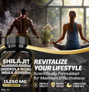 OEM Shilajit-Kapseln Ashwagandha Shilajit Rhodiola Rosea Panax 8-in-1 Komplex Kapseln Shilajit Pflanzliche Nahrungsergänzungsmittel - Product Image 4