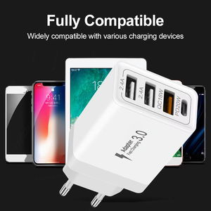 Teléfono móvil de carga superrápida original AU UK Europa adaptador de enchufe con 4 salidas 3 Usb a 1 cargador tipo C - Product Image 2