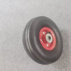 Roues pneumatiques gonflables en caoutchouc 3.50-4 à bon <span class=keywords><strong>prix</strong></span> avec roulement à billes et rayons métalliques pour voiture jouet, chariot à main, <span class=keywords><strong>brouette</strong></span> - Product Image 3