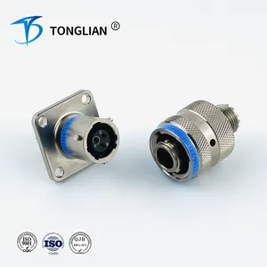 TT MIL-38999 I série 3pin T09F98PN droit D38999 J599 connecteur d'amphenol aérospatial circulaire à montage sur panneau électrique