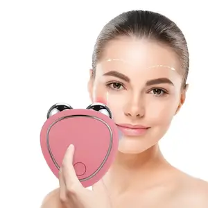 Rodillo eléctrico de masaje antienvejecimiento para tonificación de estiramiento facial con microcorriente y cuidado de la piel Guasha, rodillo de masaje facial antiarrugas - Product Image 2