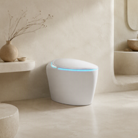 Bidet WC électrique intelligent avec siège chauffant, lavage à l'eau chaude, séchage à l'air, chasse d'eau automatique, compatibilité S-Trap/P-Trap incluse
