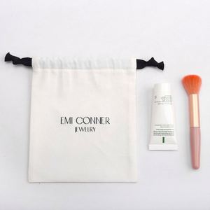 Sacs à cordon en coton et lin avec logo personnalisé, taille sur mesure, en toile de coton écologique, pochette de rangement anti-poussière - Product Image 4