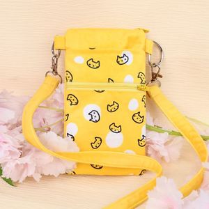 Customizable <b>Mini</b> Crossbody Canvas <b>Tote</b> <b>Bag</b> with Zipper Closure Interlayer Fashionable Cute Design for Mobile Phone Gift Walk - Product Image 3