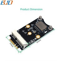 Adaptador de módem inalámbrico M.2 NGFF Key A + E a Mini PCI-E MPCIe con una ranura para tarjeta SIM para WiFi o módulo 3G 4G GSM LTE WWAN
