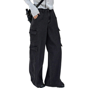 Emmiol Spedizione gratua 2026 Jeans cargo multasche da strada Nero L di Jeans cargo nel negozio online. | EMMIOL Emmiol Spedizione gratua 2026 Jeans cargo multasche da strada Nero L di Jeans cargo nel negozio online. | EMMIOL