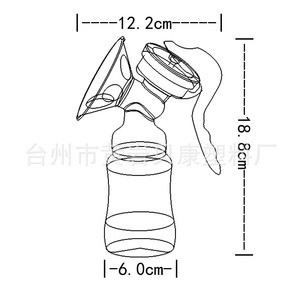 Extractor de leche manual con material PP libre de BPA, botella de 150 ml para recolección de leche materna y ayuda para la lactancia - Product Image 3