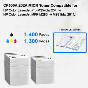 Cartucho de tóner MICR Compatible con IBEST <span class=keywords><strong>HP</strong></span> CF500A CF501A CF502A CF503A 202A para <span class=keywords><strong>HP</strong></span> <span class=keywords><strong>LaserJet</strong></span> Pro <span class=keywords><strong>M254dw</strong></span> para impresión de cheques bancarios - Product Image 2