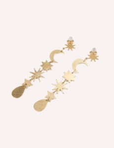 Boucles d'oreilles fines YXQ E198 en acier inoxydable avec couleur dorée pour le printemps Boucles d'oreilles célestes en acier inoxydable - Product Image 3