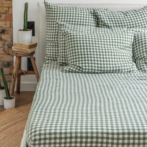 Usine OEM personnalisé lin Corbed ensemble de literie drap de haute qualité lin satin tissu hôtel draps de lit linge de lit parure de lit - Product Image 1