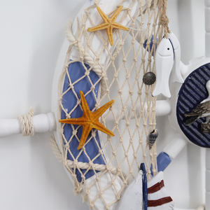 Décoration murale maison plage nautique bateau en bois bateau volant <span class=keywords><strong>filet</strong></span> <span class=keywords><strong>de</strong></span> <span class=keywords><strong>pêche</strong></span> coquille - Product Image 5