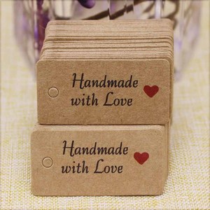 Handmade with Love Tags Thank You Tags Kraft Paper Tags for Wedding Gift DIY Crafts Holidays