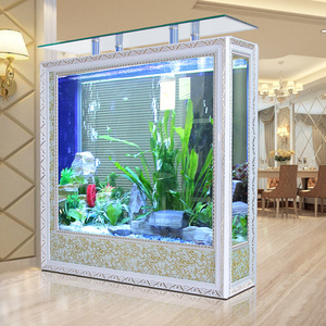 Rechthoekige Glazen Aquariumtank Met Zijfilter, Aanpasbare Kamerverdeler Voor Woonkamer Of Kantoor. - Product Image 4