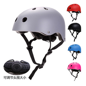 Casco de ciclismo para niños, ajustable, color azul sólido, con ventilación, unisex, para uso infantil - Product Image 2