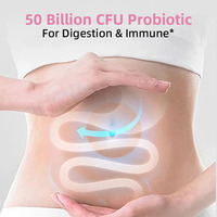 Capsules de Probiotiques en Gros Marque Blanche 50 Milliards d'UFC Soutien Immunitaire Santé Digestive Prébiotique Complément Alimentaire OEM