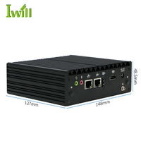 Mini PC de Nuevo Diseño con Linux, Mini Computadora Jasper Lake de Cuatro Núcleos con 2 Puertos Ethernet Gigabit Realtek 8111H
