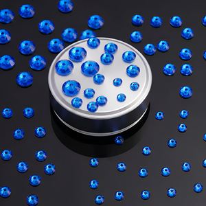 YAXI Perline di Strass a Forma di Diamante con Foro Centrale, in Resina Epossidica Zaffiro da 6mm, da Cucire, per Creazione di Abiti e Forniture di Gioielli - Product Image 5