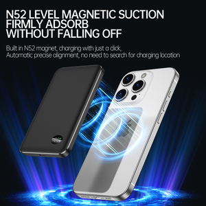 <span class=keywords><strong>Vente</strong></span> flash 2026 : Batterie externe magnétique sans fil 3 en 1 ultra-fine 5000mAh 10000mAh - Product Image 4