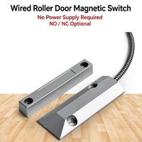 Wired Roller Shutter Magnetic Contact Switch Zinc Alloy 520mm Armored Cable Rolling Door Sensor for Security Alarm System