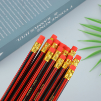 Crayons en bois HB PinGlory de haute qualité, écologiques, à corps rouge, mine noire, pour l'école, le bureau ou comme cadeau, vente en gros, UV/numérique