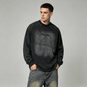 Camiseta de Manga Larga Personalizada de Primera Calidad, Corte Holgado, 100% Algodón, para Hombre - Product Image 2